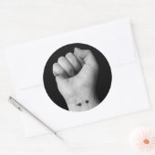 Geestelijke gezondheidsvoorlichting ronde sticker (Envelop)