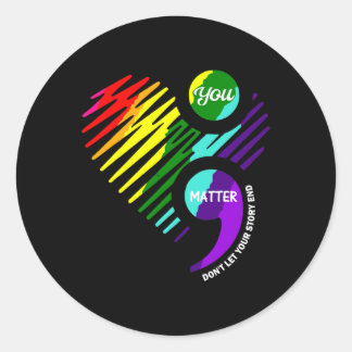 Geestelijke gezondheidsvoorlichting ronde sticker
