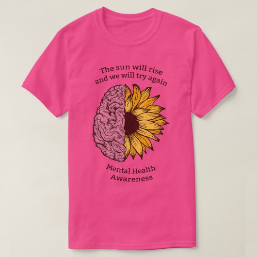 Geestelijke gezondheidsvoorlichting t-shirt (Design voorkant)