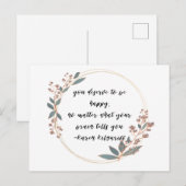 Geestelijke gezondheidsvoorlichting U verdient het Briefkaart (Voorkant / Achterkant)