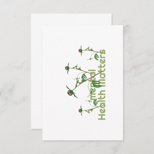 Geestelijke gezondheidsvraagstukken bedankkaart (Voorkant / Achterkant)