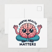 Geestelijke gezondheidsvraagstukken briefkaart (Voorkant / Achterkant)