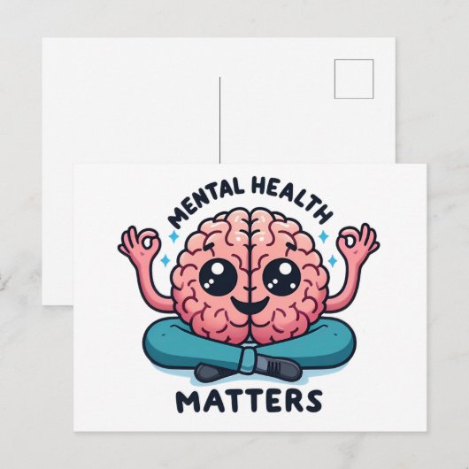 Geestelijke gezondheidsvraagstukken briefkaart (Voorkant / Achterkant)