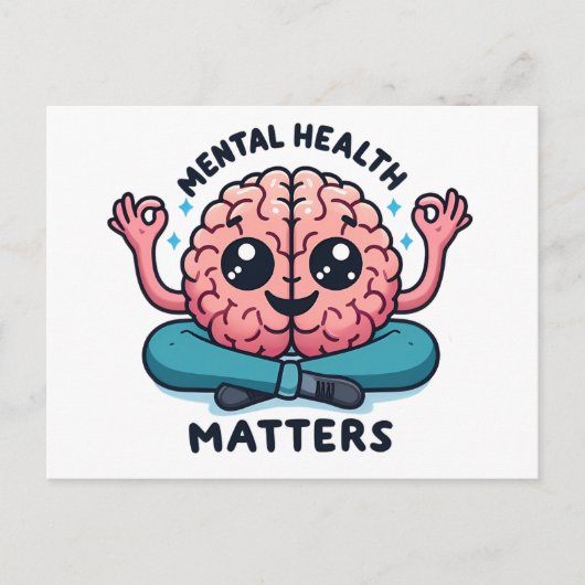 Geestelijke gezondheidsvraagstukken briefkaart (Voorkant)