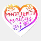 Geestelijke gezondheidsvraagstukken hart sticker (Voorkant)