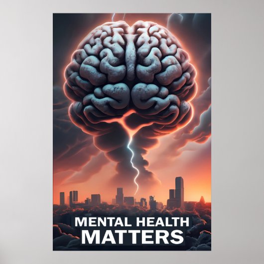 Geestelijke gezondheidsvraagstukken poster (Voorkant)