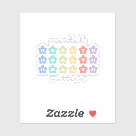 Geestelijke gezondheidsvraagstukken | Retro Flower Sticker (Vel)