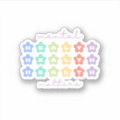 Geestelijke gezondheidsvraagstukken | Retro Flower Sticker (Voorkant)