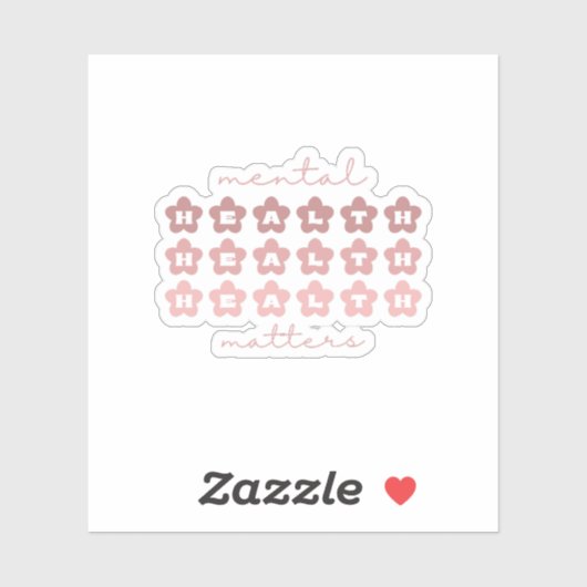 Geestelijke gezondheidsvraagstukken | Retro Flower Sticker (Vel)