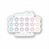 Geestelijke gezondheidsvraagstukken | Retro Flower Sticker (Voorkant)