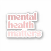 Geestelijke gezondheidsvraagstukken | Retro Quote  Sticker (Voorkant)