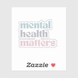 Geestelijke gezondheidsvraagstukken | Retro Quote Sticker