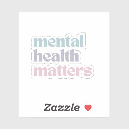 Geestelijke gezondheidsvraagstukken | Retro Quote Sticker (Vel)