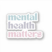 Geestelijke gezondheidsvraagstukken | Retro Quote Sticker (Voorkant)