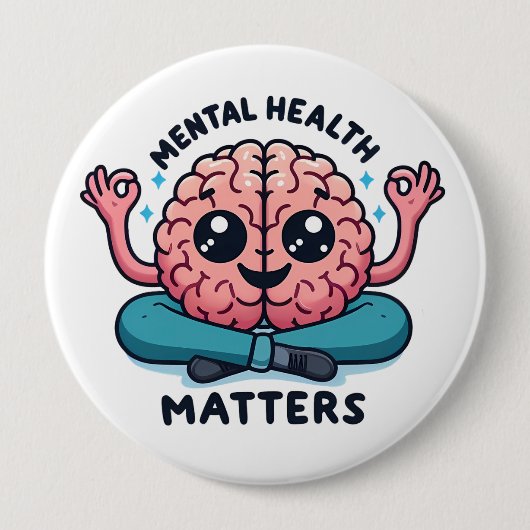 Geestelijke gezondheidsvraagstukken ronde button 4,0 cm (Voorkant)