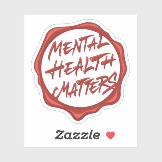 Geestelijke gezondheidsvraagstukken sticker (Vel)