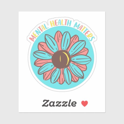 Geestelijke gezondheidsvraagstukken sticker (Vel)