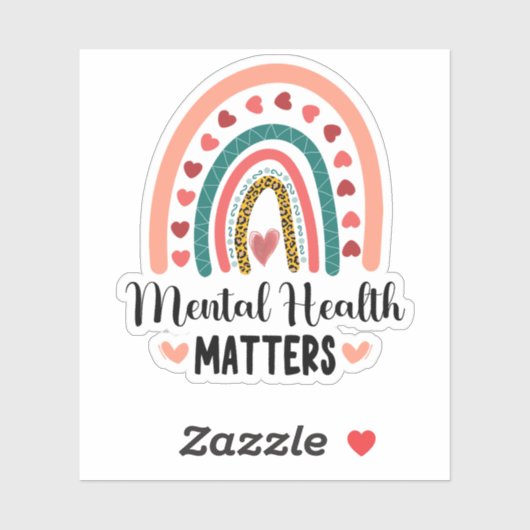 Geestelijke gezondheidsvraagstukken sticker (Vel)