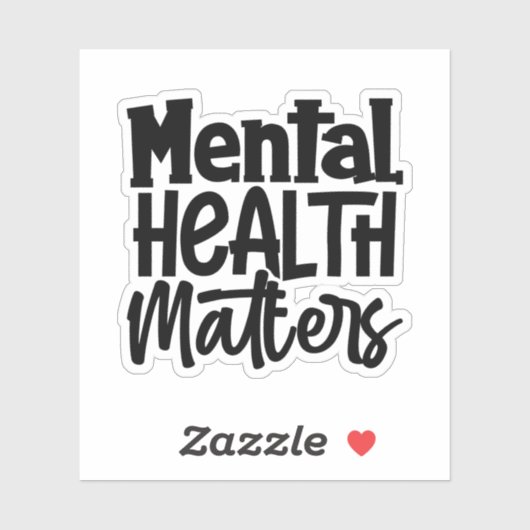 Geestelijke gezondheidsvraagstukken sticker (Vel)