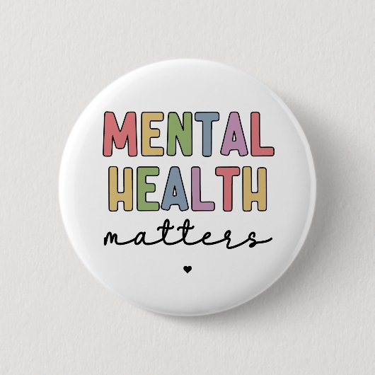 Geestelijke gezondheidsvraagstukken | Voorlichting Ronde Button 5,7 Cm (Voorkant)