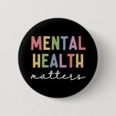 Geestelijke gezondheidsvraagstukken | Voorlichting Ronde Button 5,7 Cm (Voorkant)