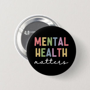 Geestelijke gezondheidsvraagstukken Voorlichting Ronde Button 5,7 Cm