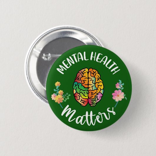 Geestelijke gezondheidsvraagstukken | Voorlichting Ronde Button 5,7 Cm (Voorkant /achterkant)