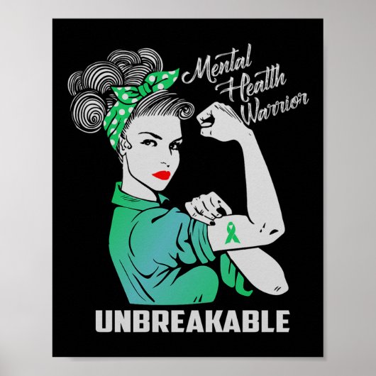 Geestelijke gezondheidswerker onbreekbaar - Bewust Poster (Voorkant)