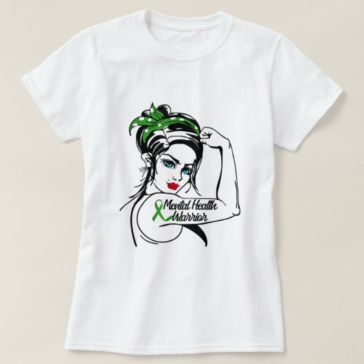 Geestelijke gezondheidswerker Rosie de Riveter Pin T-shirt (Design voorkant)