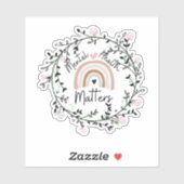 Geestelijke gezondheidszaken - Boho-regenboog - Th Sticker (Vel)