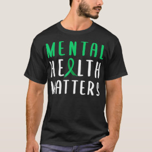 Geestelijke gezondheidszaken Groen lint T-shirt