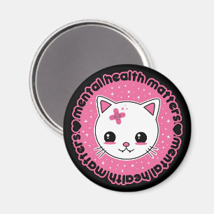 Geestelijke gezondheidszaken Kawaii Cat Magneet
