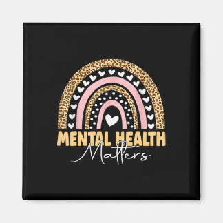 Geestelijke gezondheidszaken Leopard Boho Rainbow  Magneet