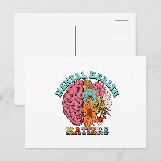 Geestelijke gezondheidszaken Plaats kaarthouder T- Briefkaart (Voorkant / Achterkant)