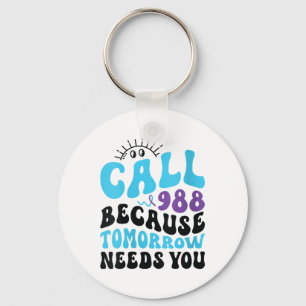 Geestelijke gezondheidszorg 988 Suicide Prevention Sleutelhanger