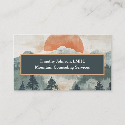 Geestelijke gezondheidszorg Counselor Painterly Mo Visitekaartje (Voorkant)