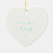 Geestelijke gezondheidszorg, hart-puntkomma-herste keramisch ornament (Achterkant)