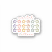 Geestelijke gezondheidszorg Retro Flowers Pastel G Sticker (Voorkant)