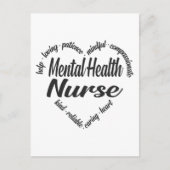 Geestelijke gezondheidszorg Ziektehart Word Cloud Feestdagenkaart (Voorkant)