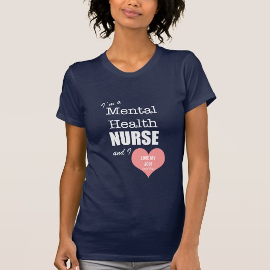 Geestelijke gezondheidszorg Zuurroze hart/hou van  T-shirt (Voorkant)