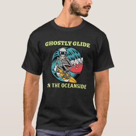 Geestelijke glijvlucht op de oceanside surfen sche t-shirt