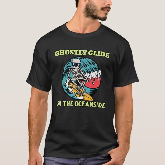 Geestelijke glijvlucht op de oceanside surfen sche t-shirt (Voorkant)