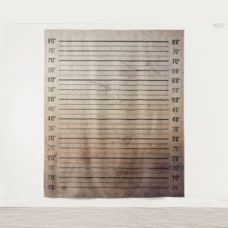 Geestelijke Inrichting Line-Up Mugshot Grunge Leng Wandkleed
