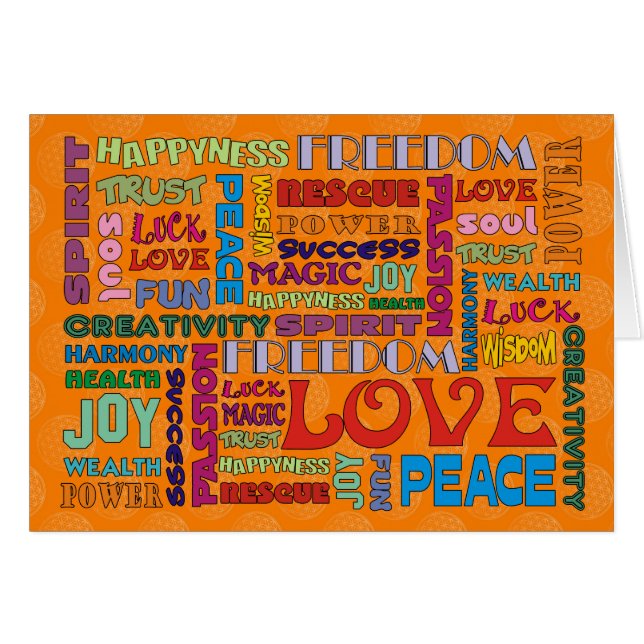 Geestelijke woorden/bevestiging van | Levensbloem (Voorkant Horizontaal)