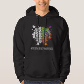 Geestelijke ziekte van Bewustzijn Kleurrijk Brain Hoodie (Voorkant)