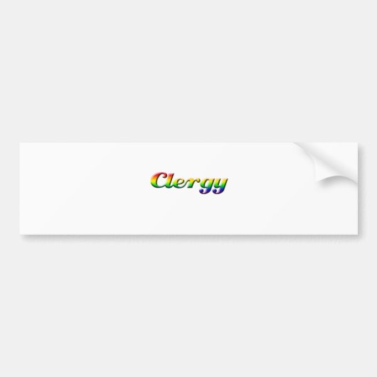 geestelijkheid - regenboog bumpersticker (Voorkant)