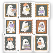 Geesten die boeken lezen Halloween  Sticker (Voorkant)