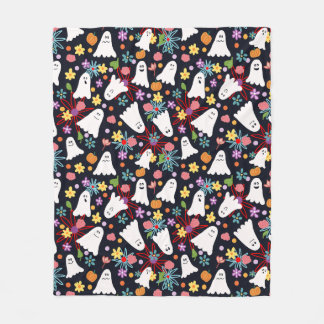 Geesten en bloemen fleece deken
