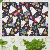 Geesten en bloemen theedoek (Gevouwen)