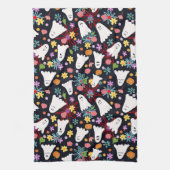 Geesten en bloemen theedoek (Verticaal)